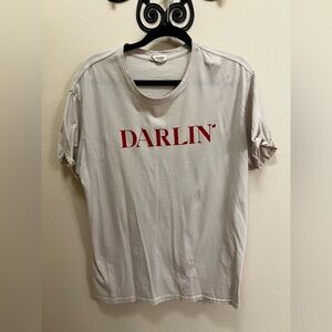 Uniqlo Light Gray Tee with Red Graphic